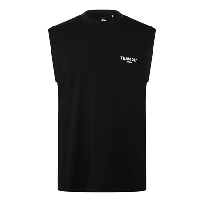 Jet Black - Front - Represent Mens 247 Oversized Tank Top