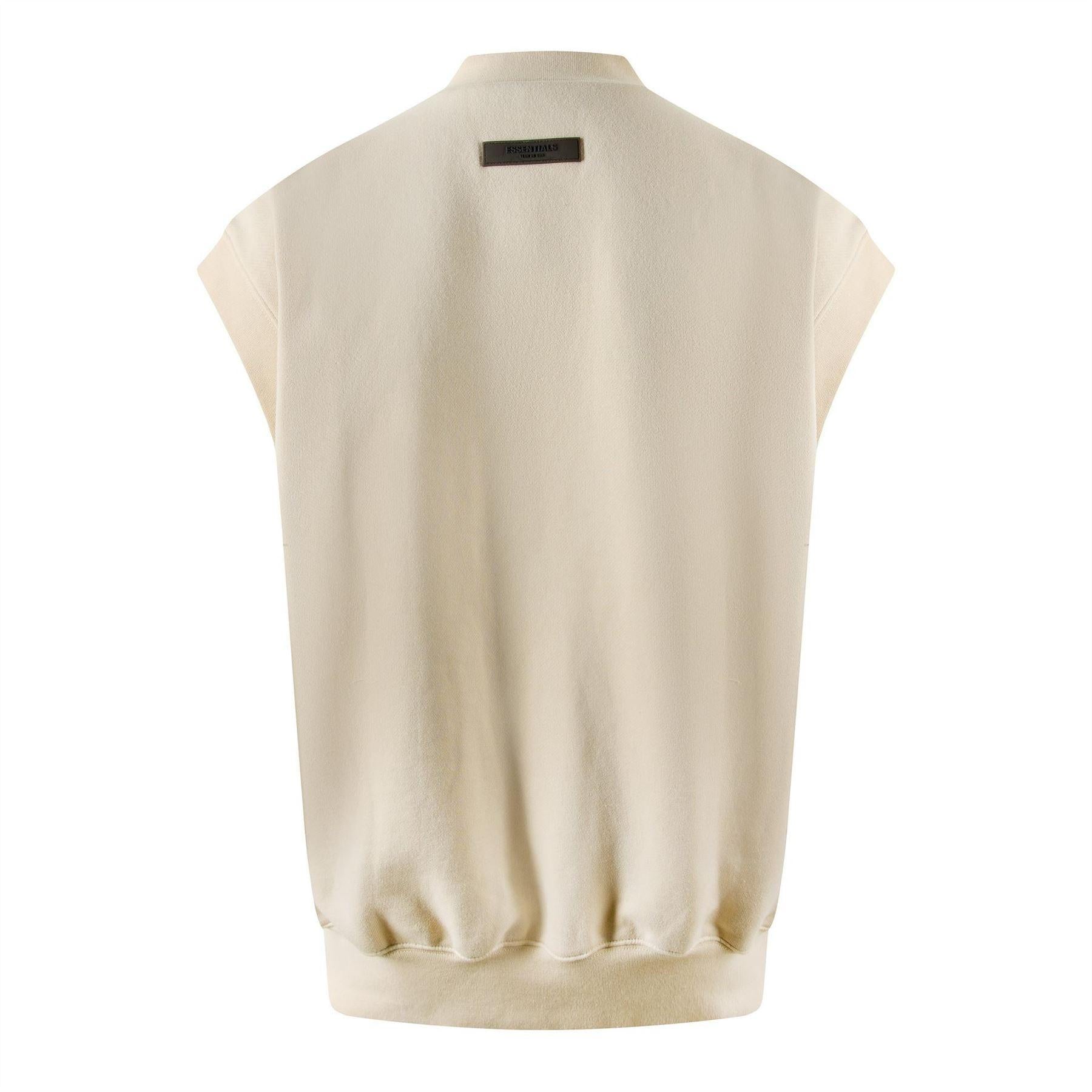 Eggshell - Back - Fear Of God Essentials Mens Knitted Sweater Vest