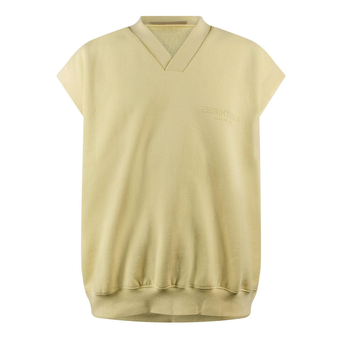 Canary Yellow - Front - Fear Of God Essentials Mens Knitted Sweater Vest