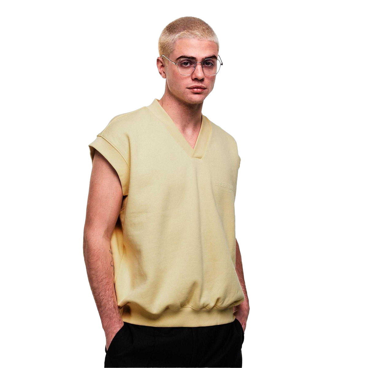 Canary Yellow - Lifestyle - Fear Of God Essentials Mens Knitted Sweater Vest