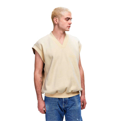 Eggshell - Lifestyle - Fear Of God Essentials Mens Knitted Sweater Vest
