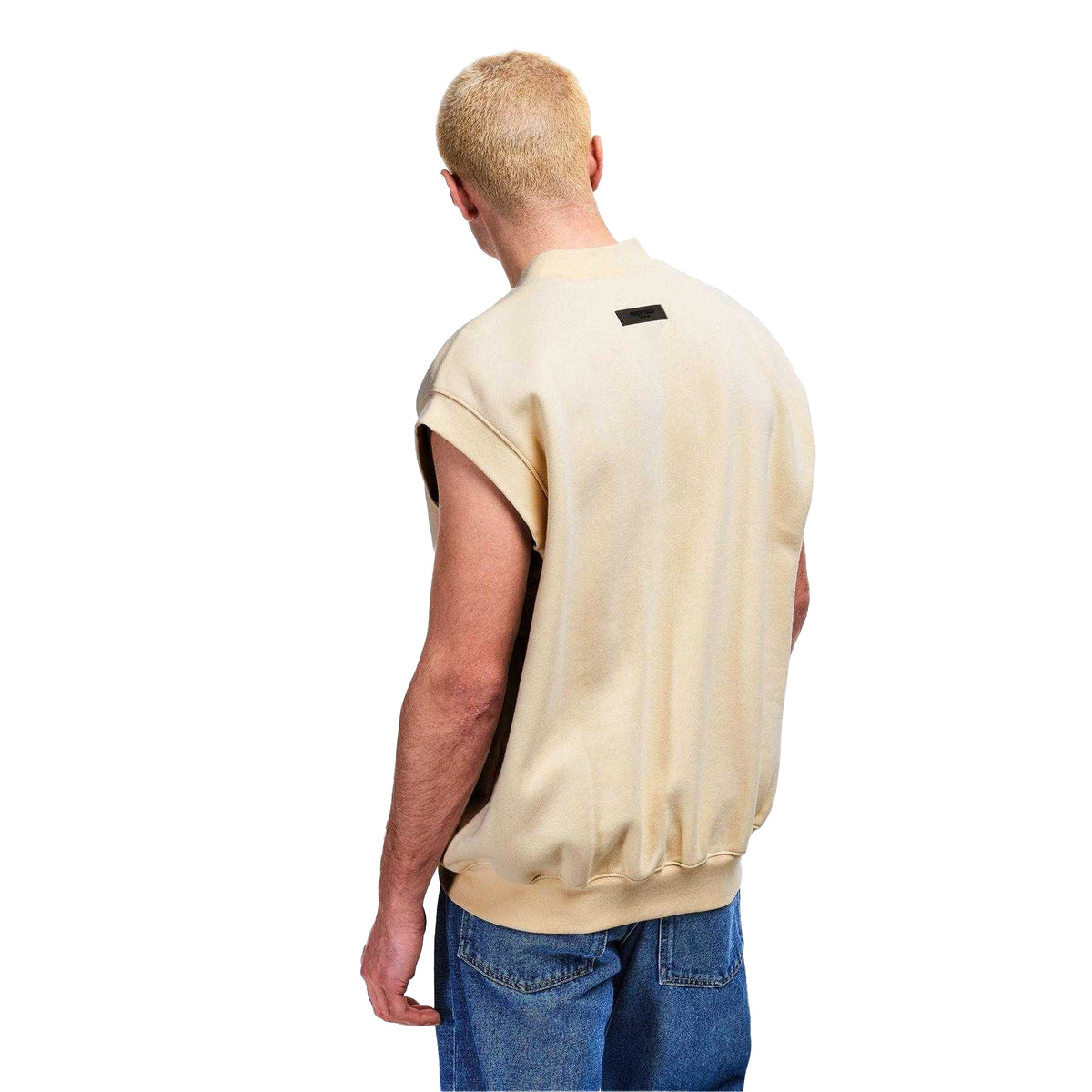 Eggshell - Pack Shot - Fear Of God Essentials Mens Knitted Sweater Vest