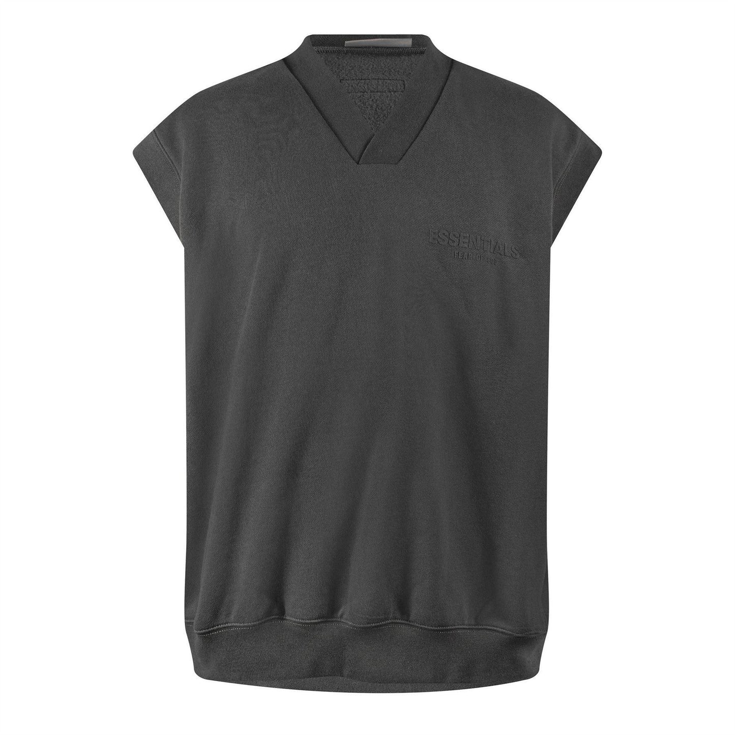 Off Black - Front - Fear Of God Essentials Mens Knitted Sweater Vest