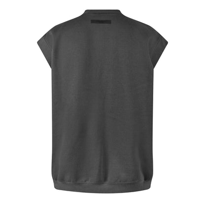 Off Black - Back - Fear Of God Essentials Mens Knitted Sweater Vest