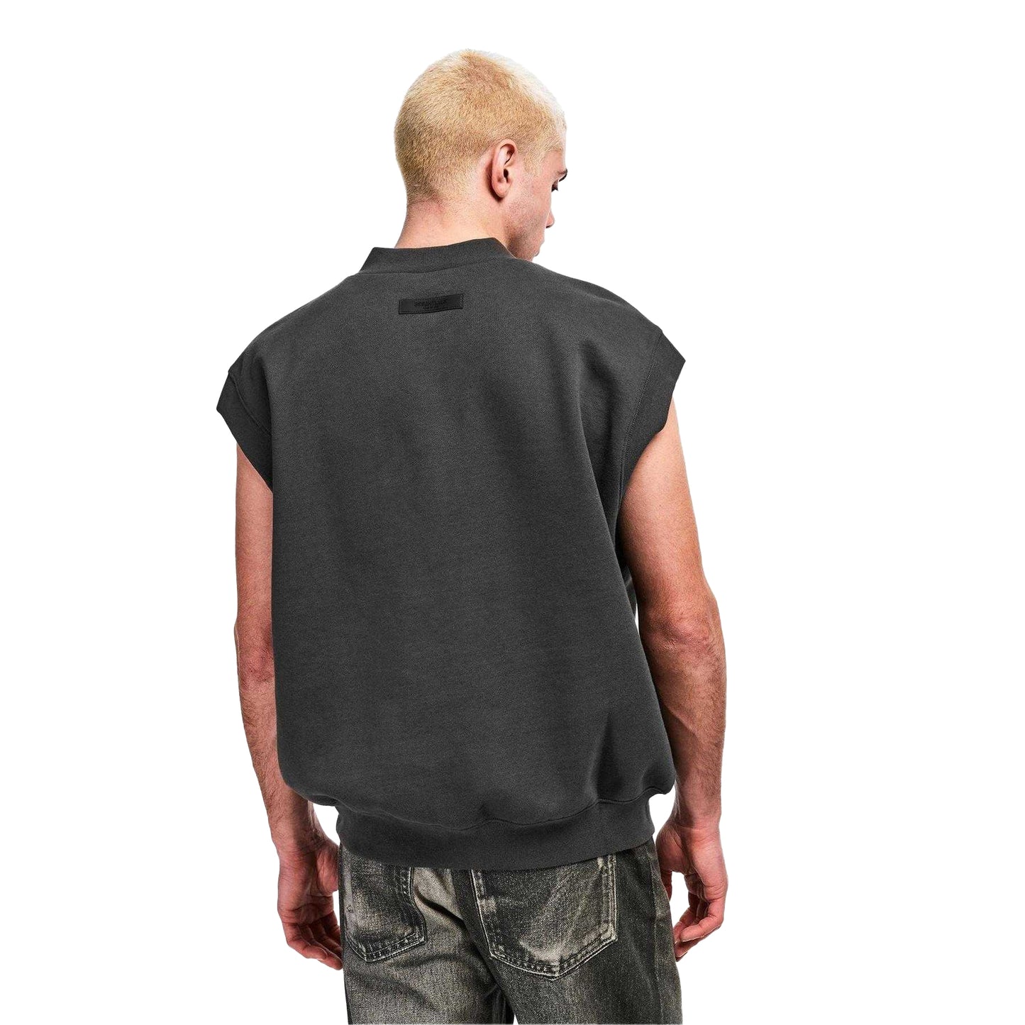 Off Black - Pack Shot - Fear Of God Essentials Mens Knitted Sweater Vest