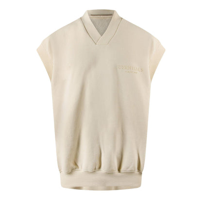 Eggshell - Front - Fear Of God Essentials Mens Knitted Sweater Vest