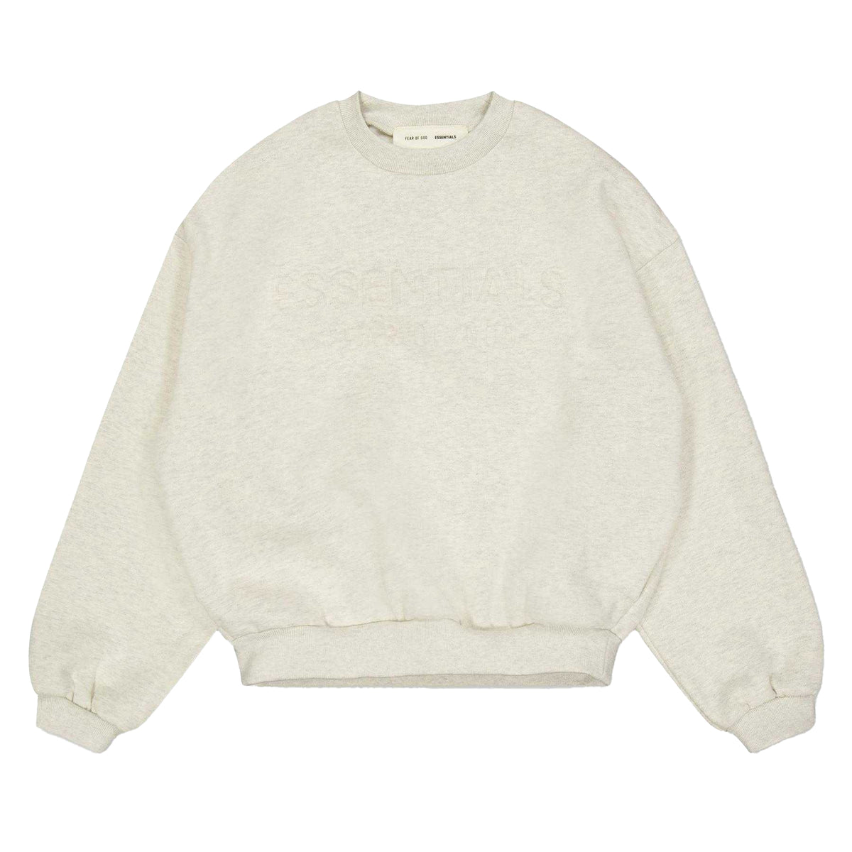 Oatmeal Heather - Front - Fear Of God Essentials Childrens-Kids Essentials Sweatshirt