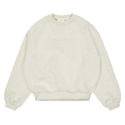 Oatmeal Heather - Front - Fear Of God Essentials Childrens-Kids Essentials Sweatshirt