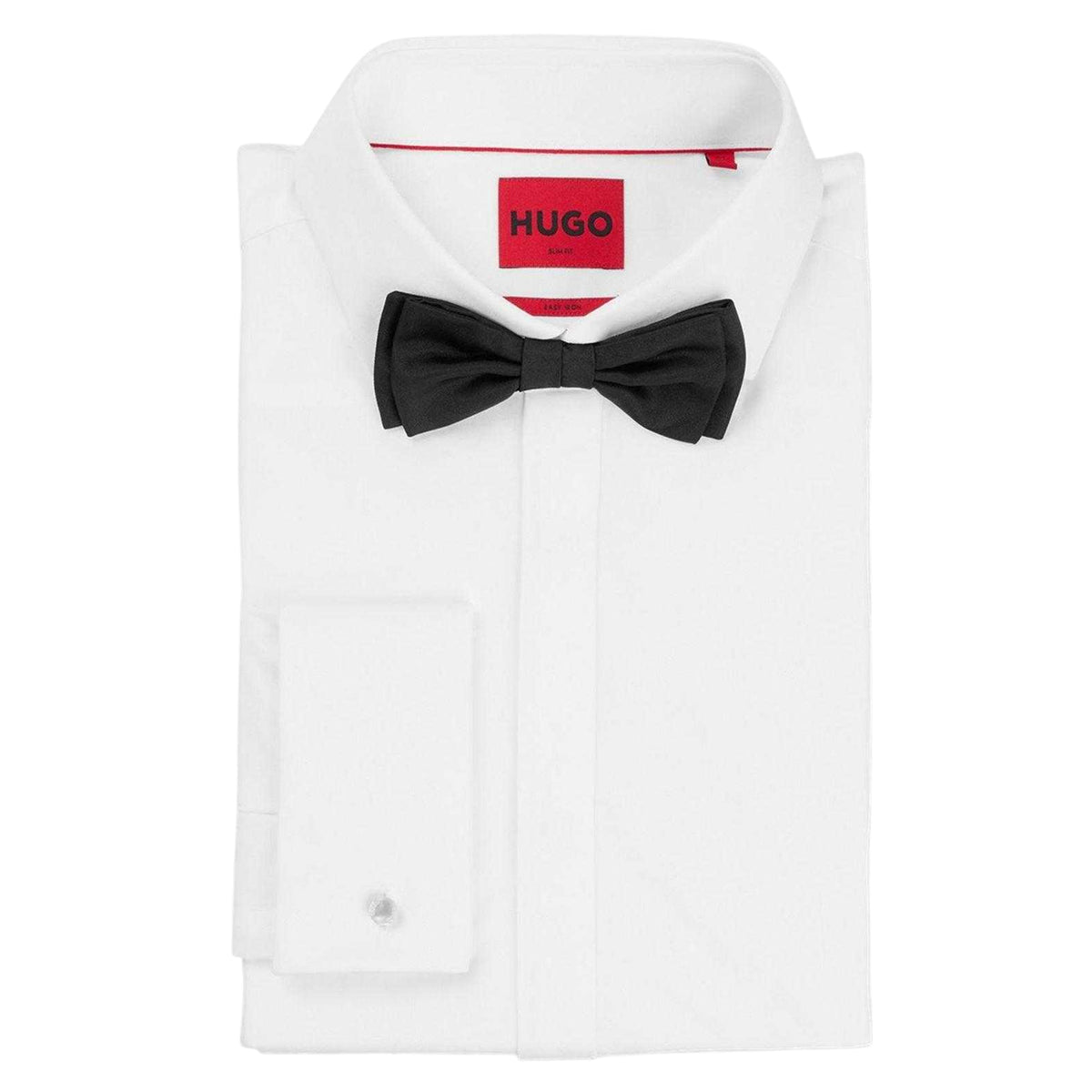 Black - Side - Hugo Boss Mens Lightweight Bow Tie