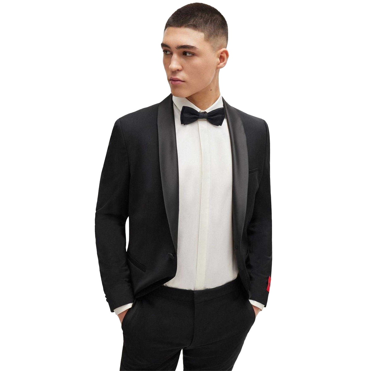 Black - Lifestyle - Hugo Boss Mens Lightweight Bow Tie