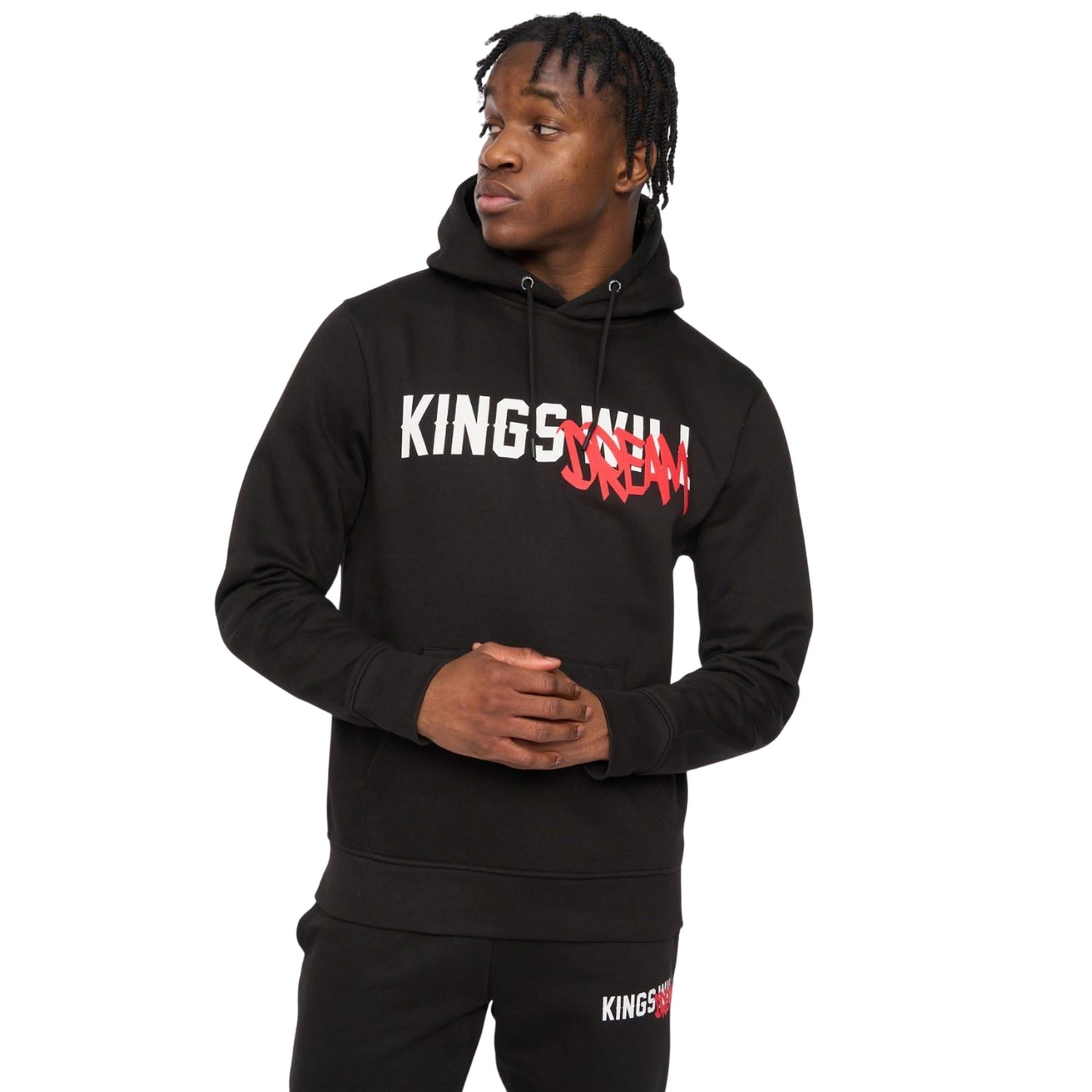Black - Front - Kings Will Dream Mens Tagged Hoodie