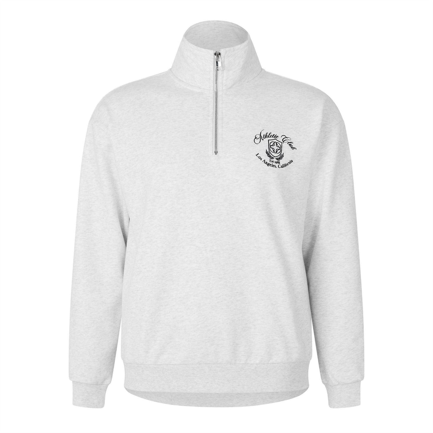 Snow Marl - Front - Belier Mens Quarter Zip Athletic Sweatshirt