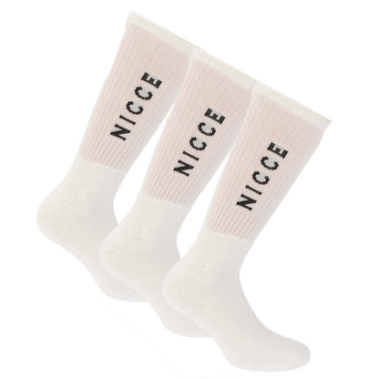 White - Front - Nicce Mens Menlo Socks (Pack of 3)