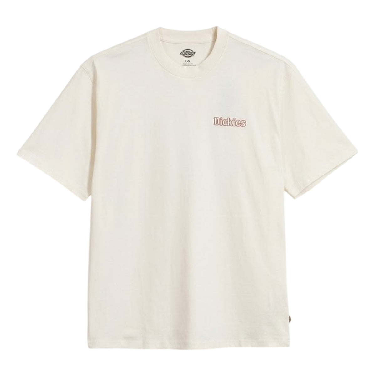 Egret - Front - Dickies Mens Logo Cotton Blend Regular T-Shirt