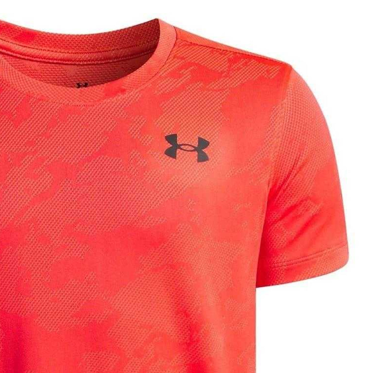 Racing Red - Side - Under Armour Childrens-Kids Camouflage T-Shirt