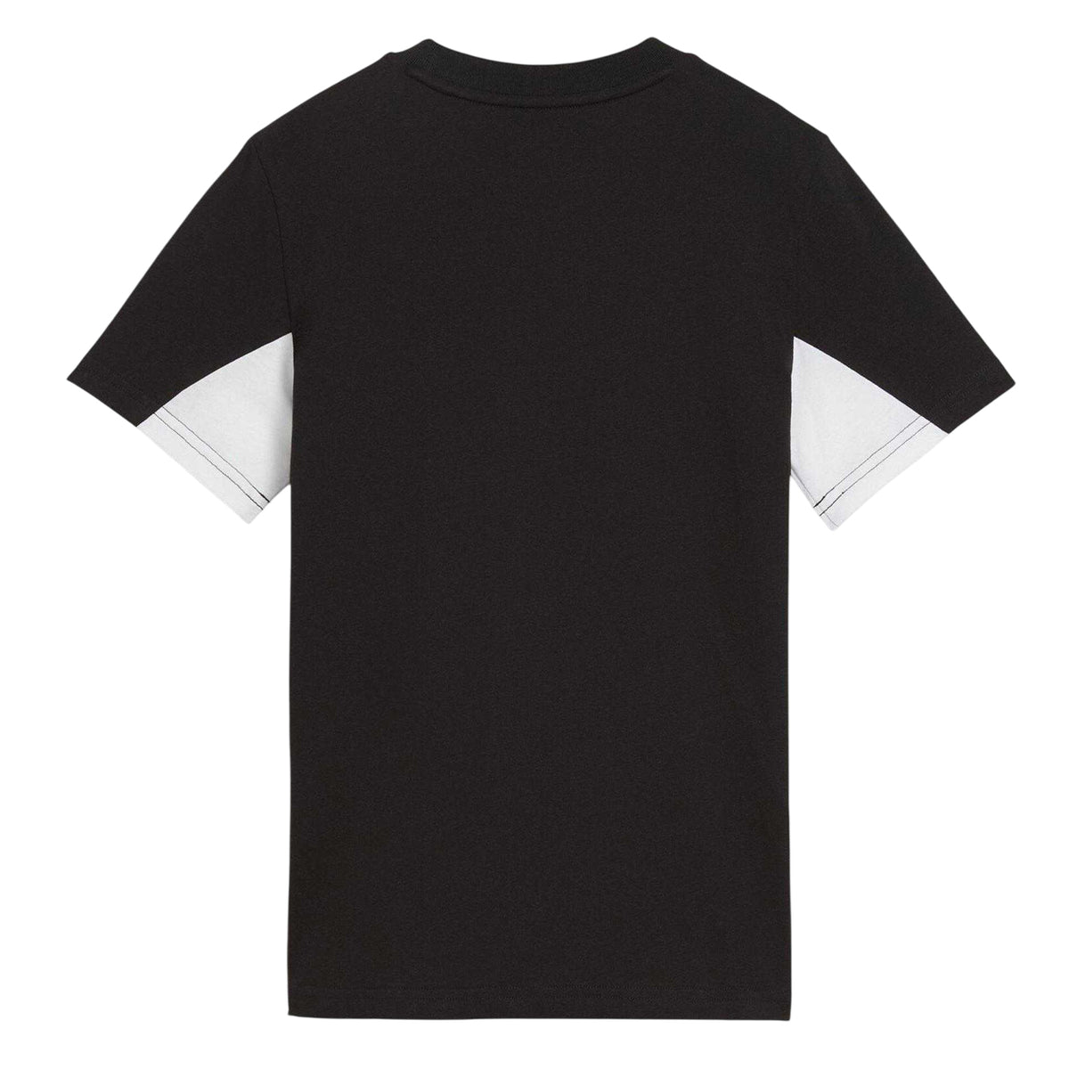 Black-White-Grey - Back - Puma Childrens-Kids Colour Block T-Shirt