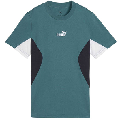 Emerald - Front - Puma Childrens-Kids Colour Block T-Shirt