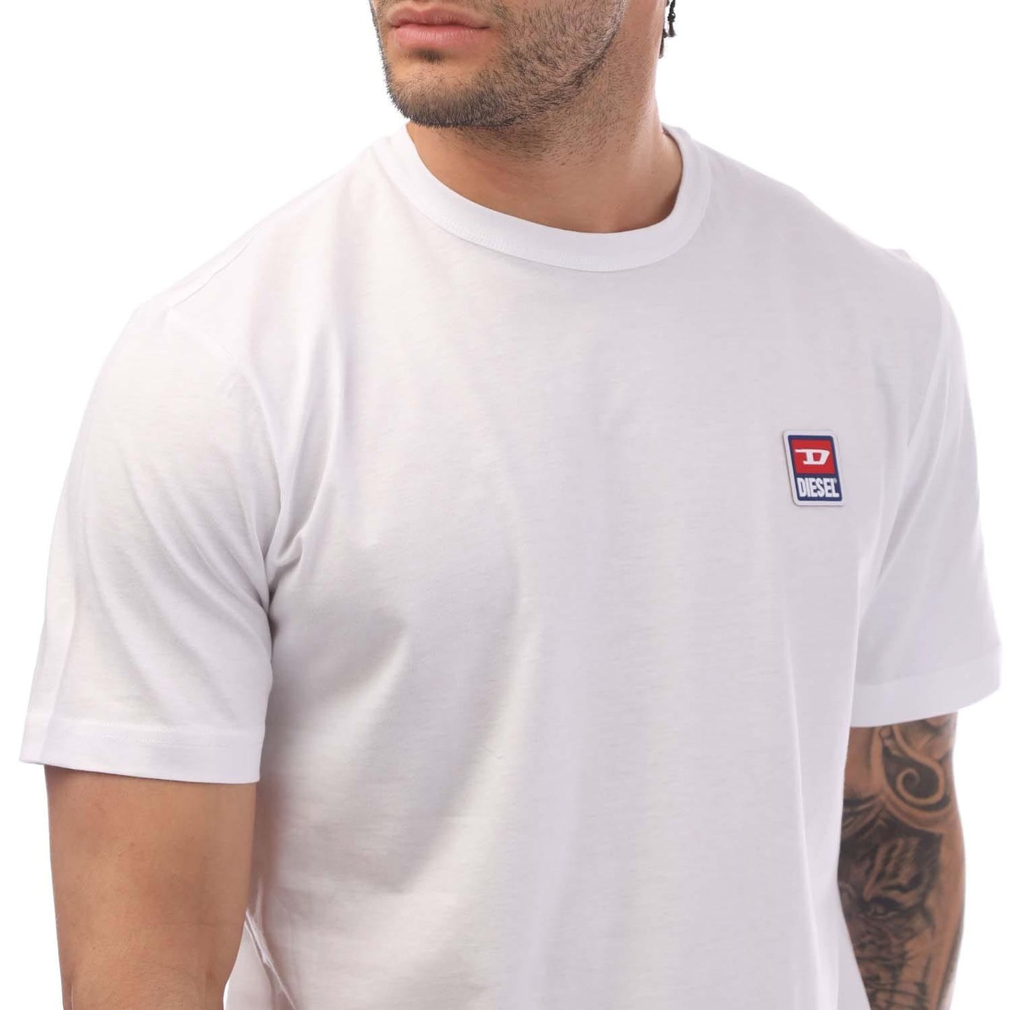 White - Side - Diesel Mens T-Just 16 T-Shirt