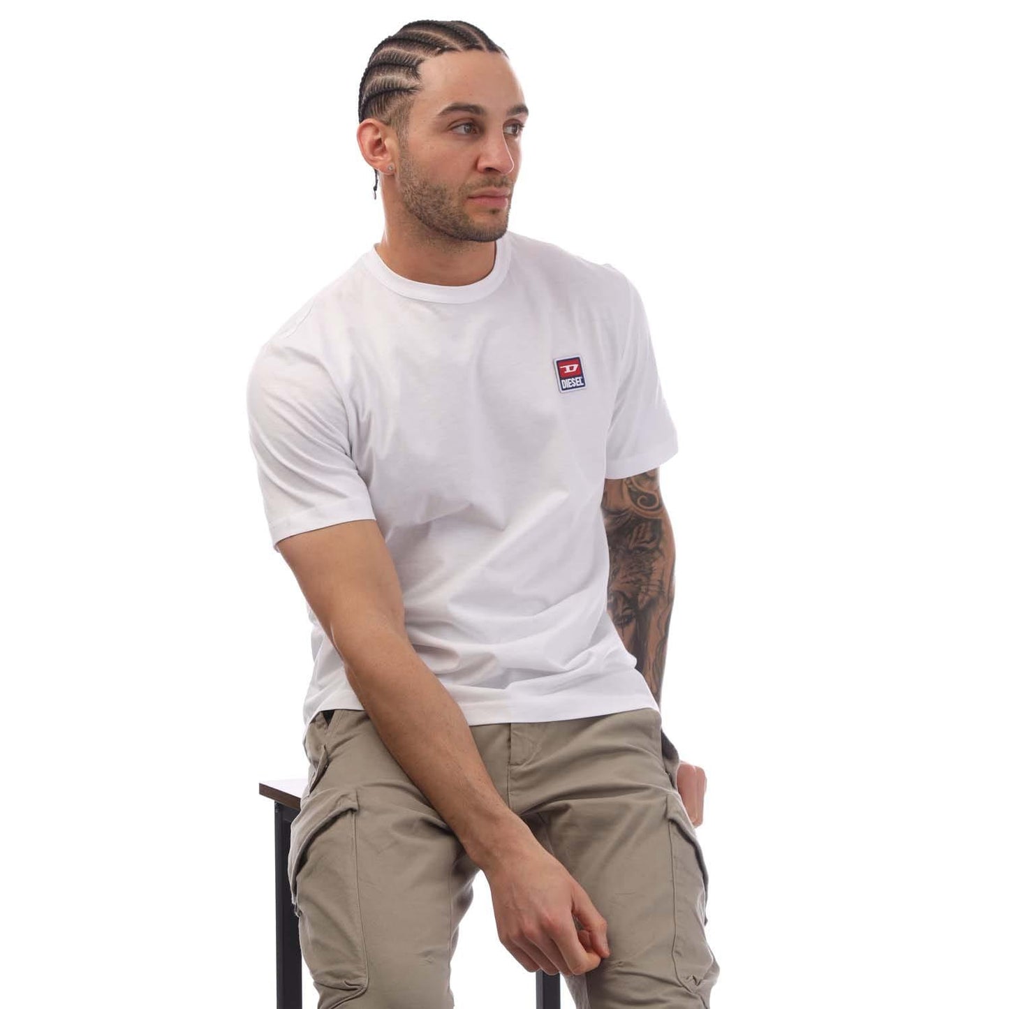 White - Lifestyle - Diesel Mens T-Just 16 T-Shirt