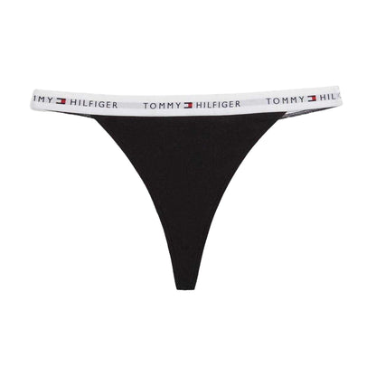 Pink-Blue-White - Front - Tommy Hilfiger Womens-Ladies Cotton Blend Thong