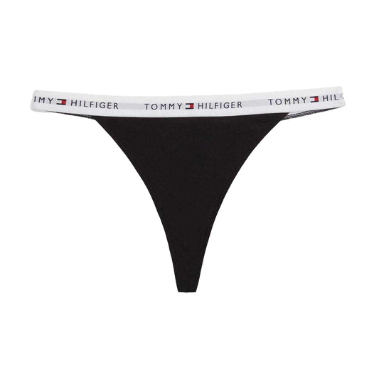 Pink-Blue-White - Front - Tommy Hilfiger Womens-Ladies Cotton Blend Thong