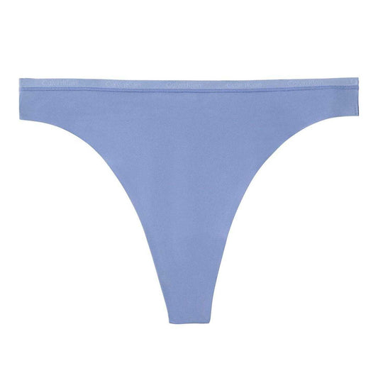 Blue - Front - Calvin Klein Womens-Ladies Seamless Fitted Thong