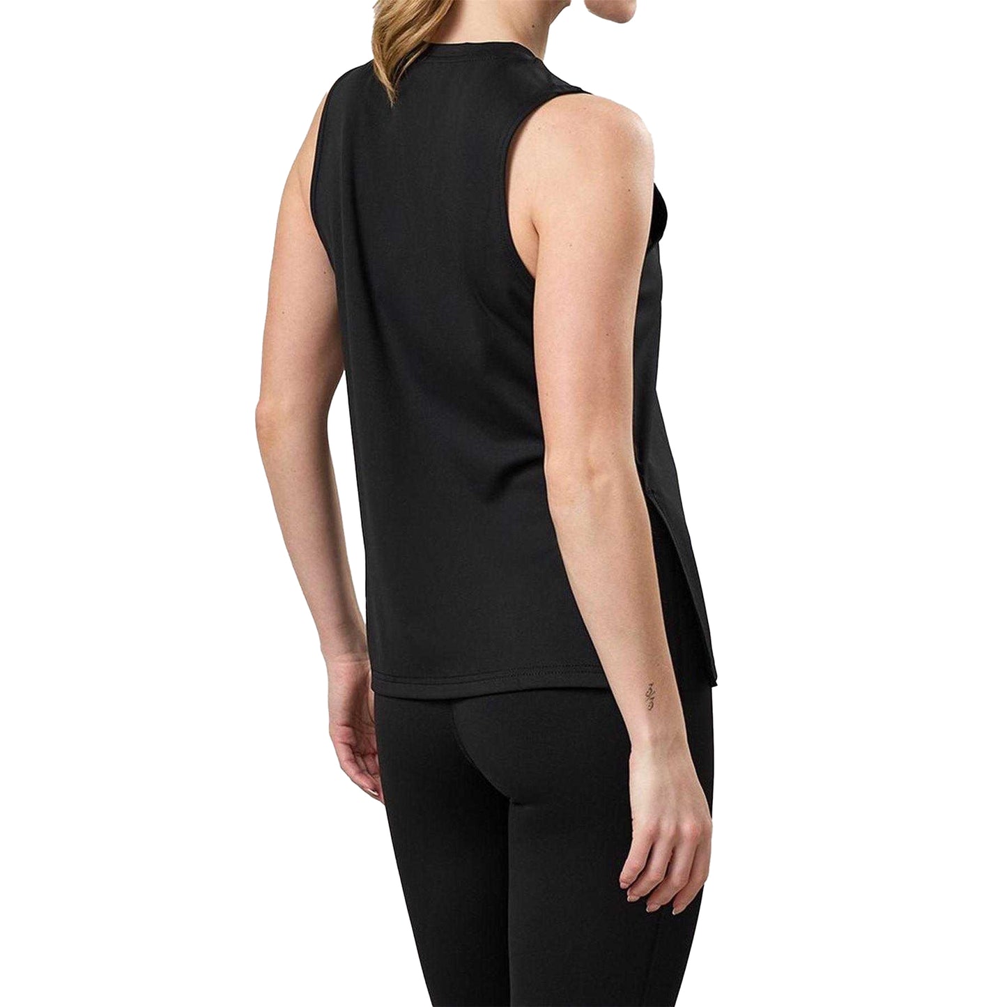 Black - Pack Shot - Gym King Womens-Ladies Victory Split Hem Tank Top
