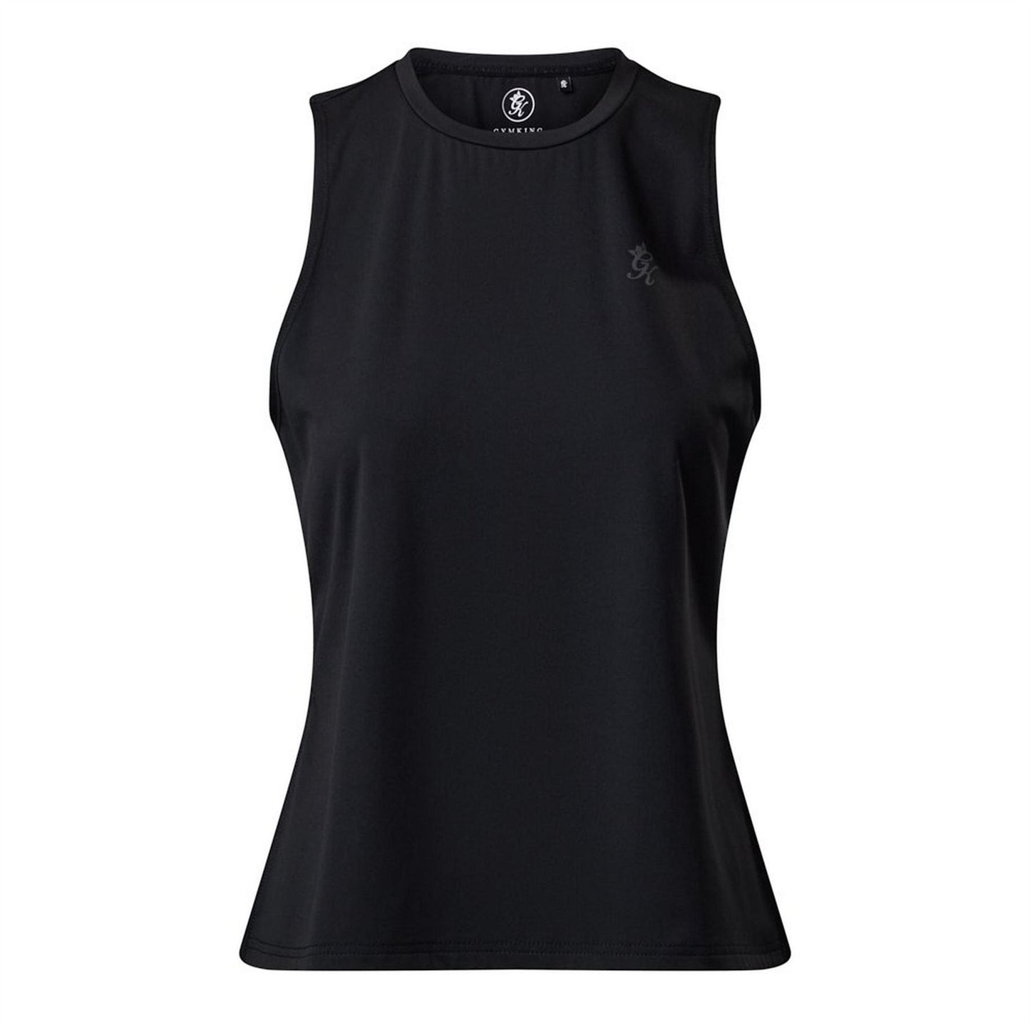 Black - Front - Gym King Womens-Ladies Victory Split Hem Tank Top