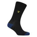 Black - Side - Lyle & Scott Mens Contrast Crew Socks (Pack of 5)