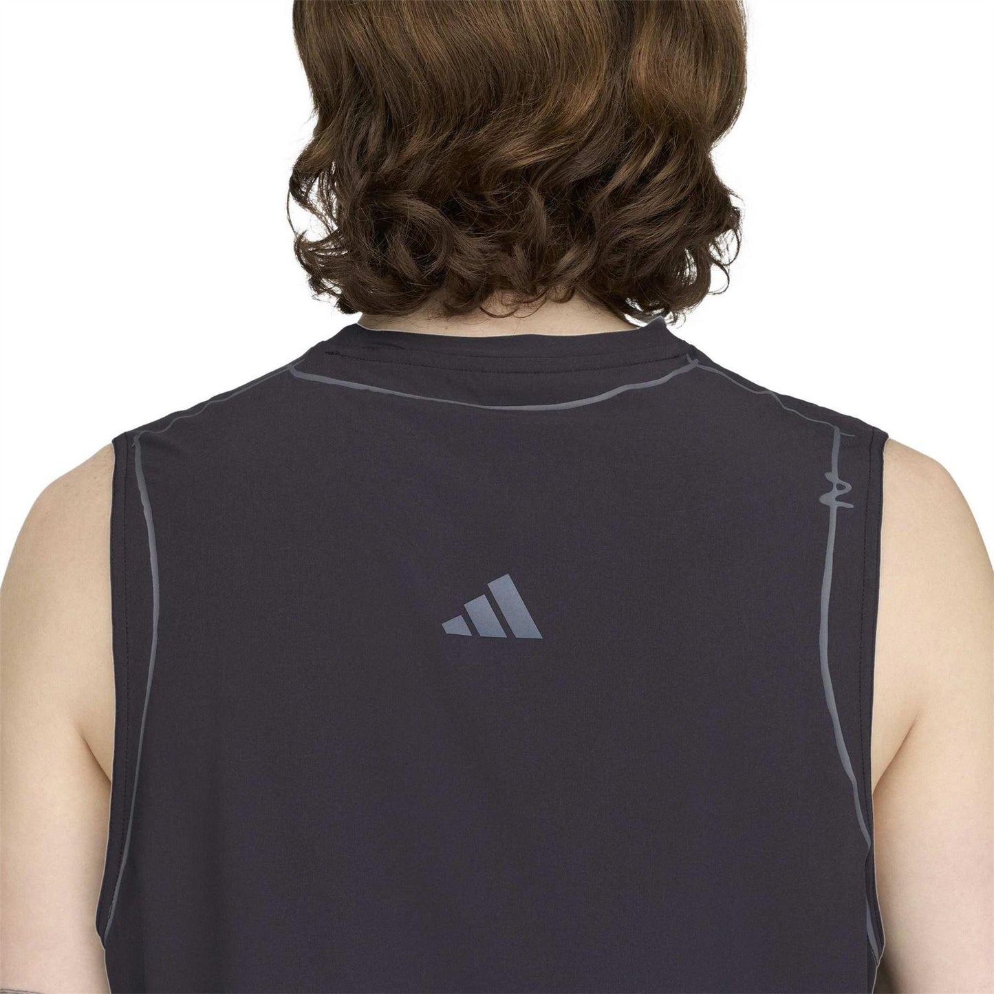 Core Black - Side - Adidas Mens Song For The Mute Sleeveless Tank Top