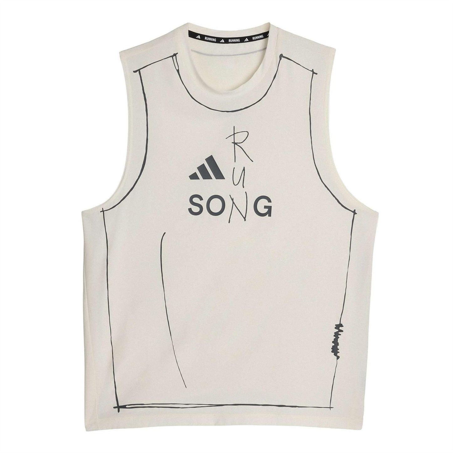Chic Pure White - Front - Adidas Mens Song For The Mute Sleeveless Tank Top