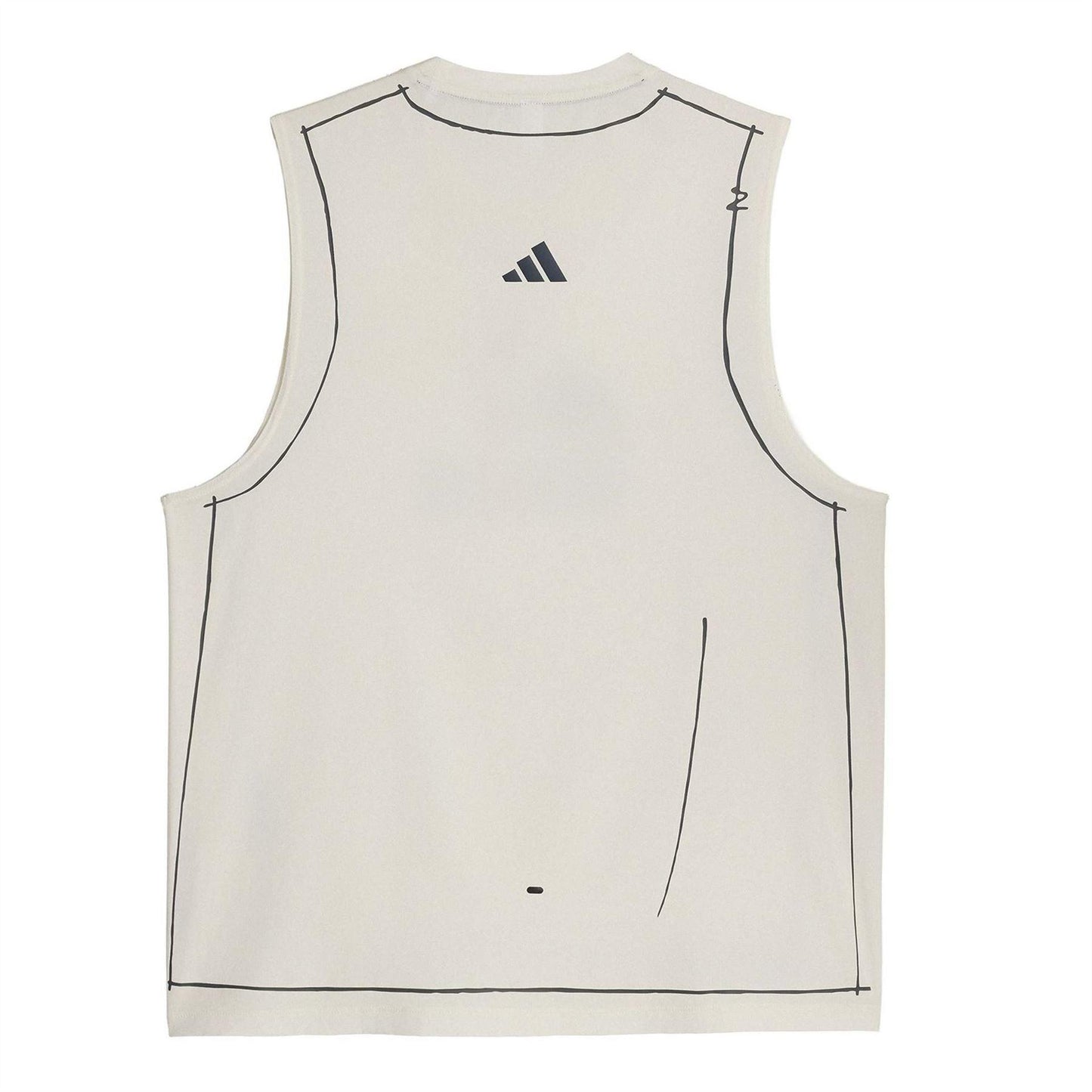 Chic Pure White - Back - Adidas Mens Song For The Mute Sleeveless Tank Top