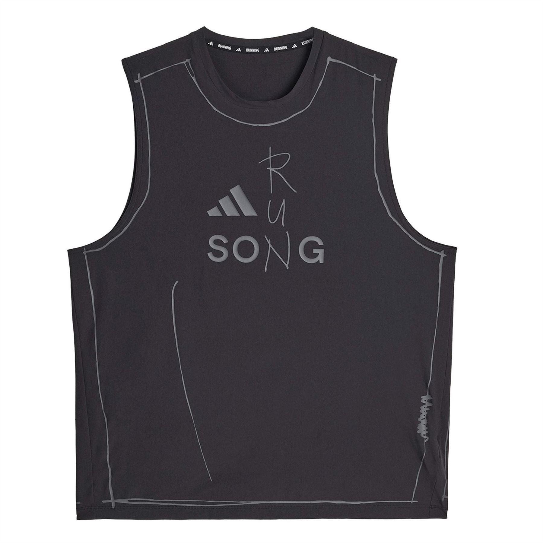 Core Black - Front - Adidas Mens Song For The Mute Sleeveless Tank Top