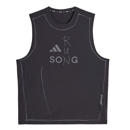 Core Black - Front - Adidas Mens Song For The Mute Sleeveless Tank Top