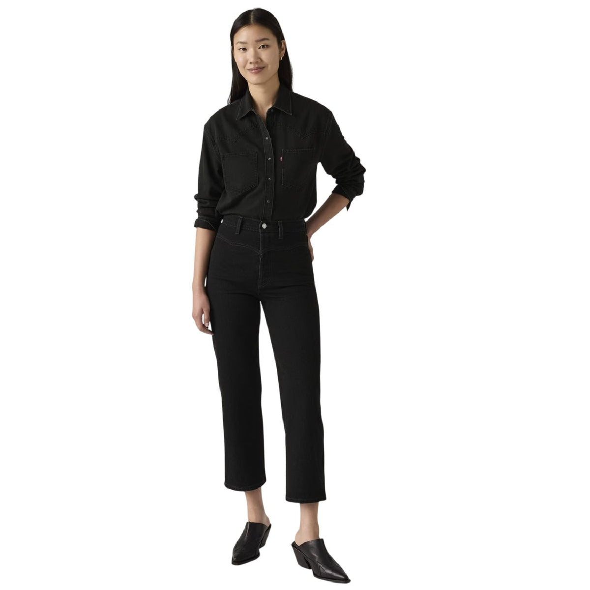 Rock Era Lb - Lifestyle - Levis Womens-Ladies Ribcage High Rise Wide Leg Jeans