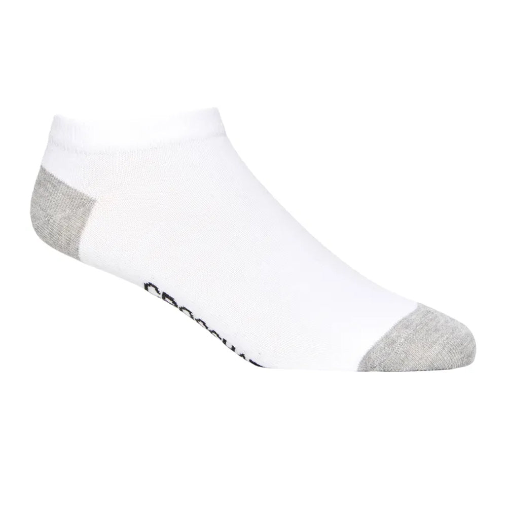 White-Grey-Black - Side - Crosshatch Mens Trainer Socks (Pack of 5)