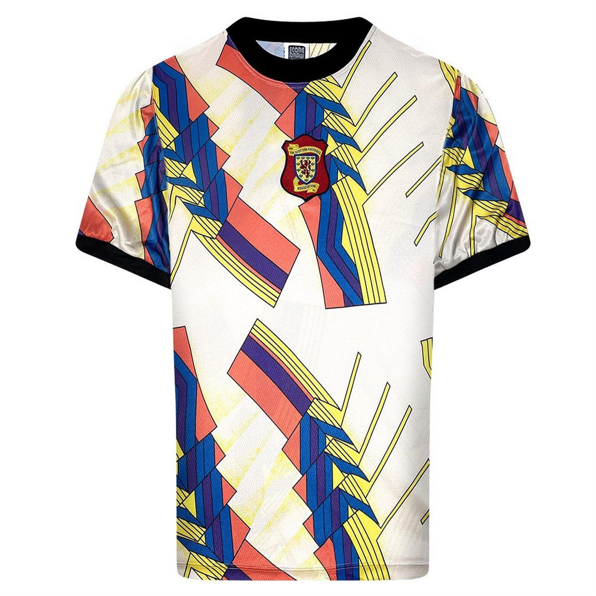 White-Blue - Front - Score Draw Unisex Adult 1994 Scotland Goalkeeper Kit