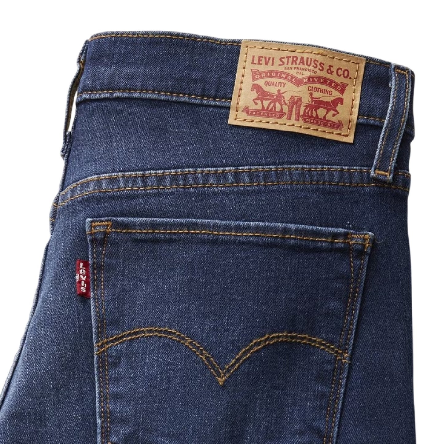 Crushed Poppy - Side - Levis Womens-Ladies 312 Slim Shaping Jeans