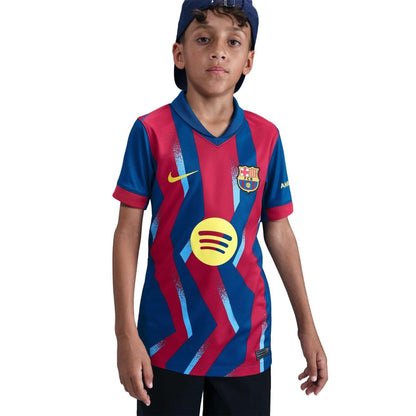 Blue-Yellow - Side - Nike Childrens-Kids FC Barcelona Alternative Jersey