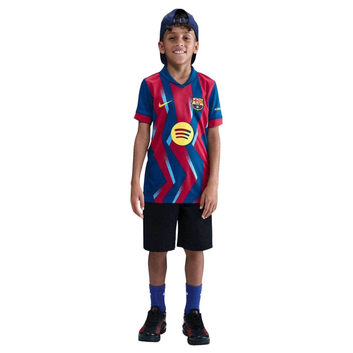 Blue-Yellow - Pack Shot - Nike Childrens-Kids FC Barcelona Alternative Jersey