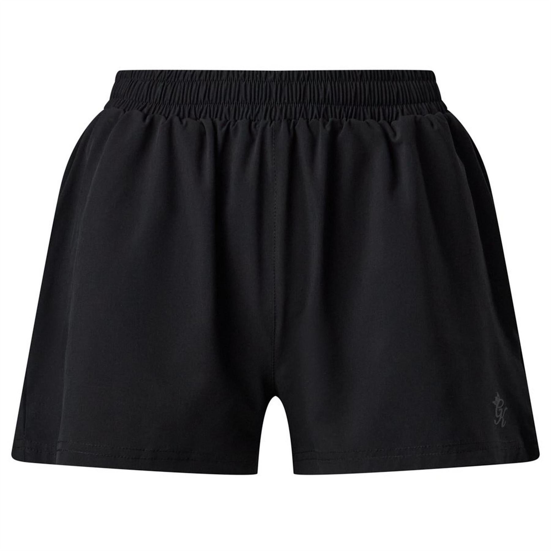 Black - Front - Gym King Womens-Ladies Victory Performance Shorts