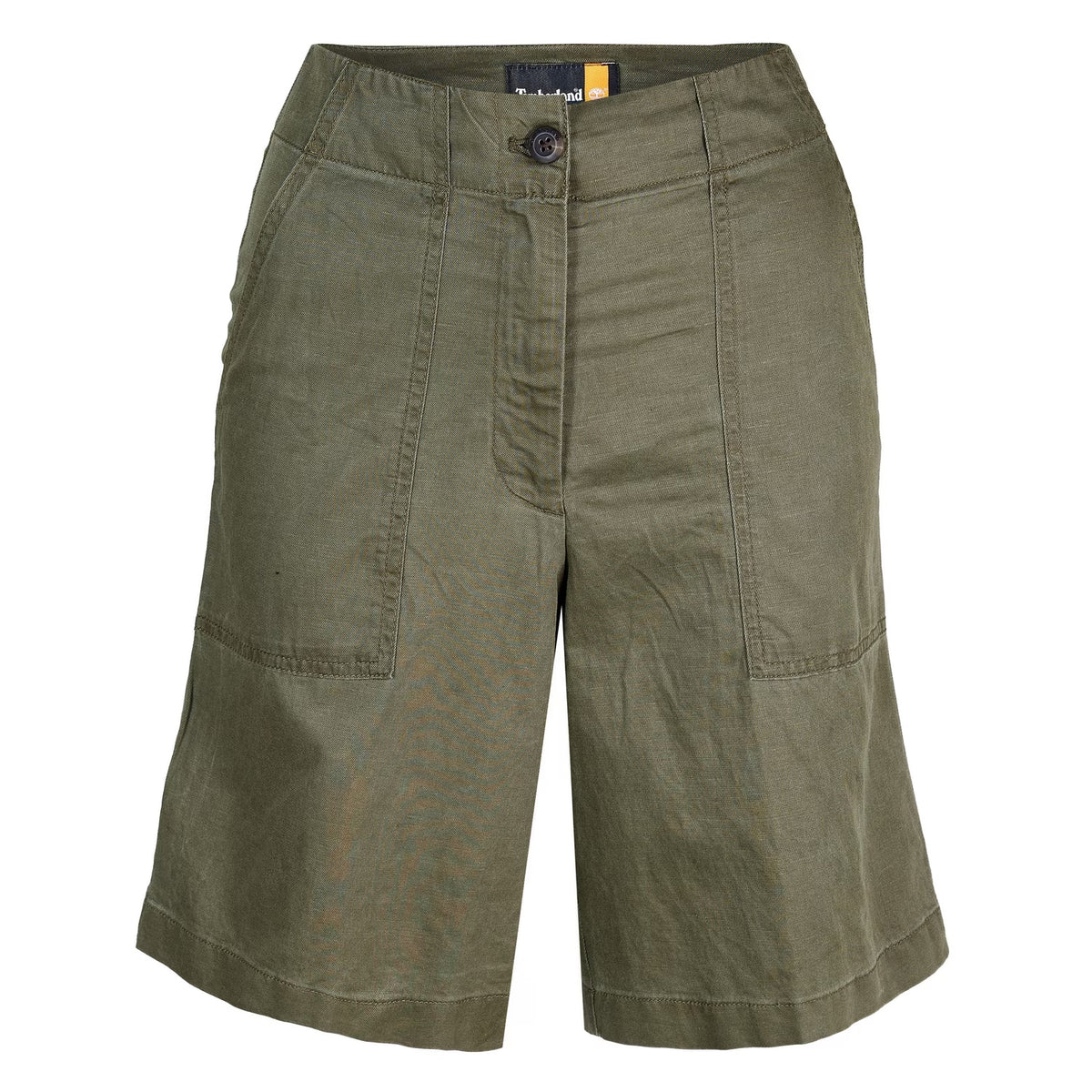 Leaf Green - Front - Timberland Womens-Ladies Citadel Linen Shorts