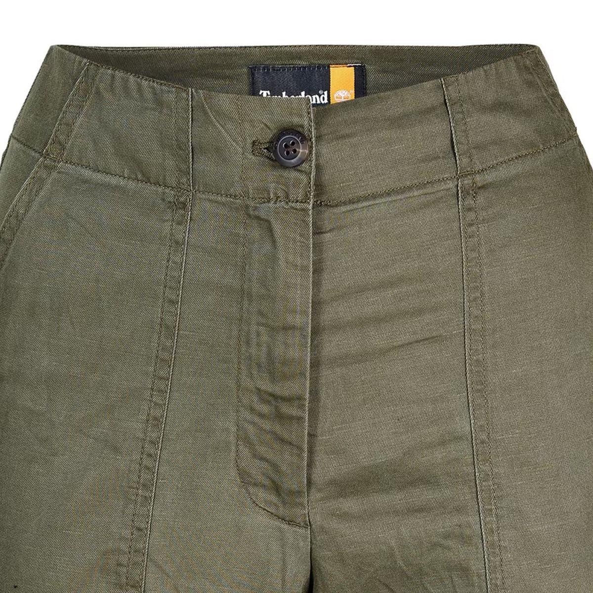 Leaf Green - Side - Timberland Womens-Ladies Citadel Linen Shorts