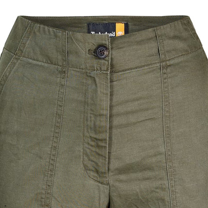 Leaf Green - Side - Timberland Womens-Ladies Citadel Linen Shorts