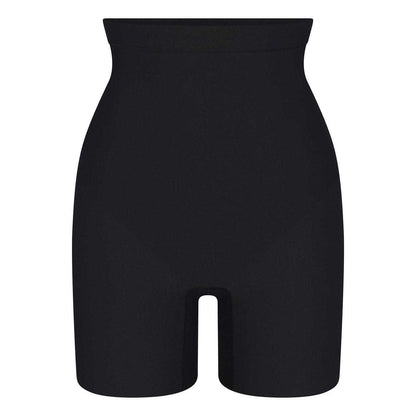 Black - Front - Skims Womens-Ladies Control Mid Rise Shapewear Shorts