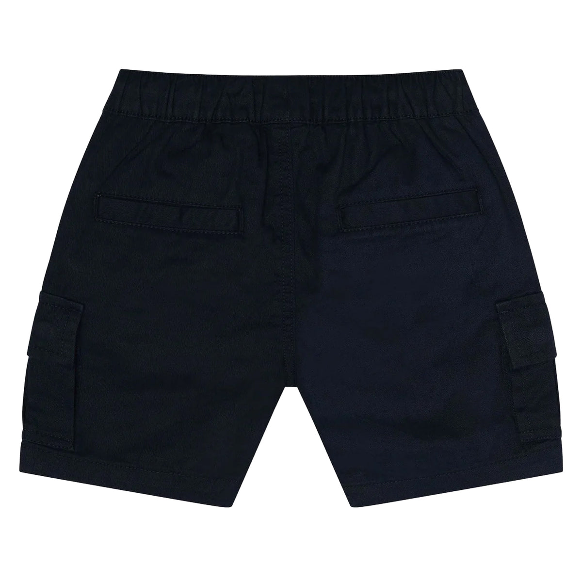 Black - Back - Weekend Offender Mens High Desert Elasticated Waist Cargo Shorts