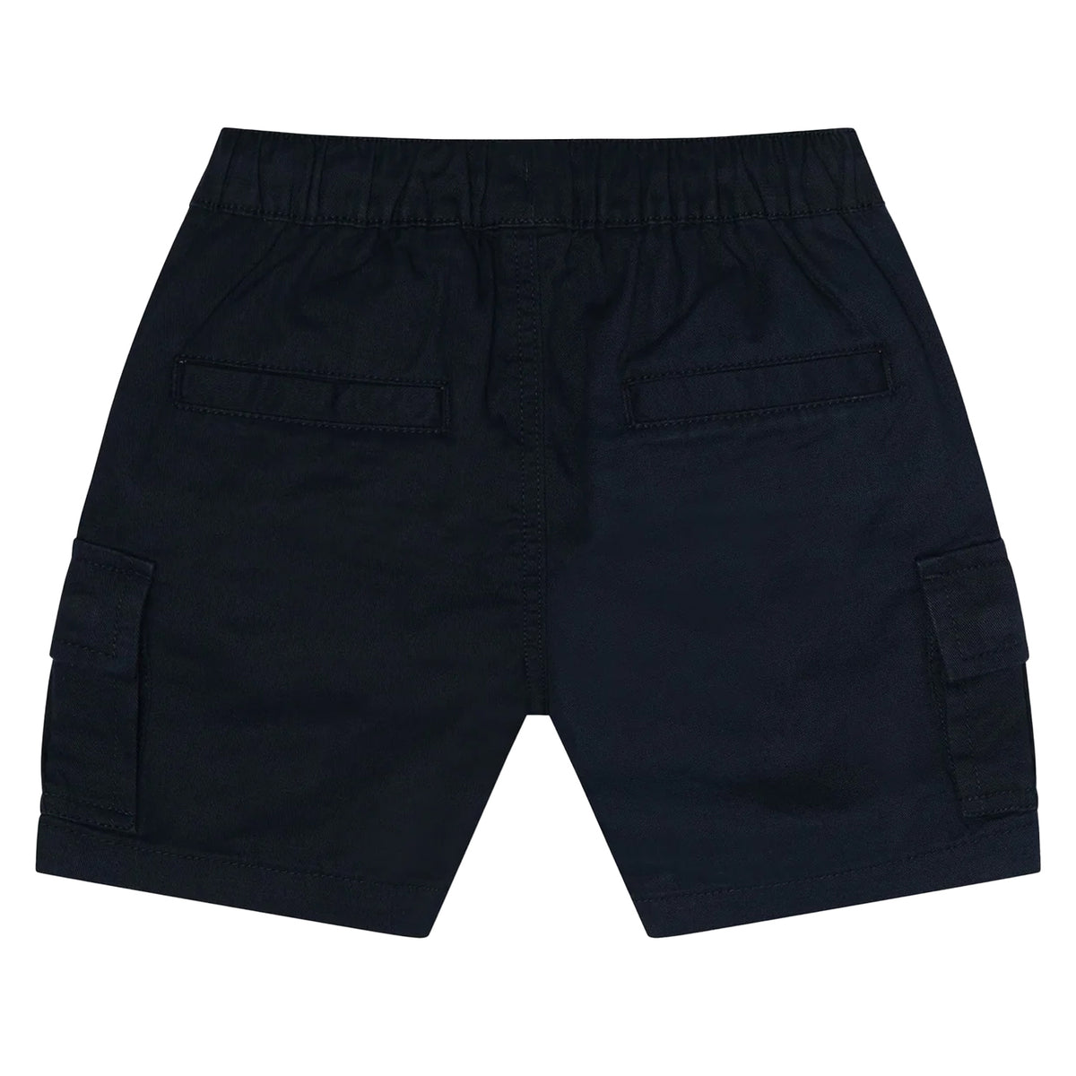 Navy - Back - Weekend Offender Mens High Desert Elasticated Waist Cargo Shorts