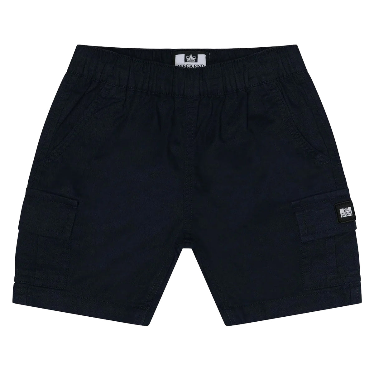 Black - Front - Weekend Offender Mens High Desert Elasticated Waist Cargo Shorts