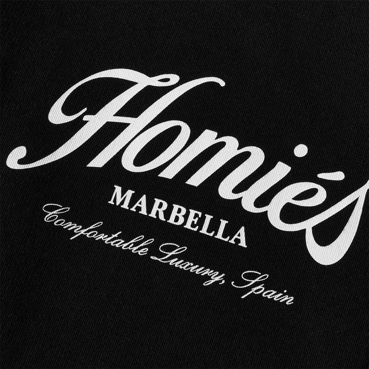 Black - Side - Homies Marbella Mens Essentials Logo Shorts