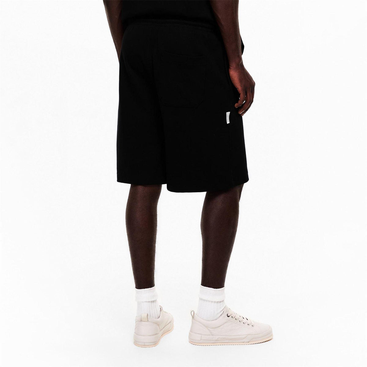Black - Pack Shot - Homies Marbella Mens Essentials Logo Shorts